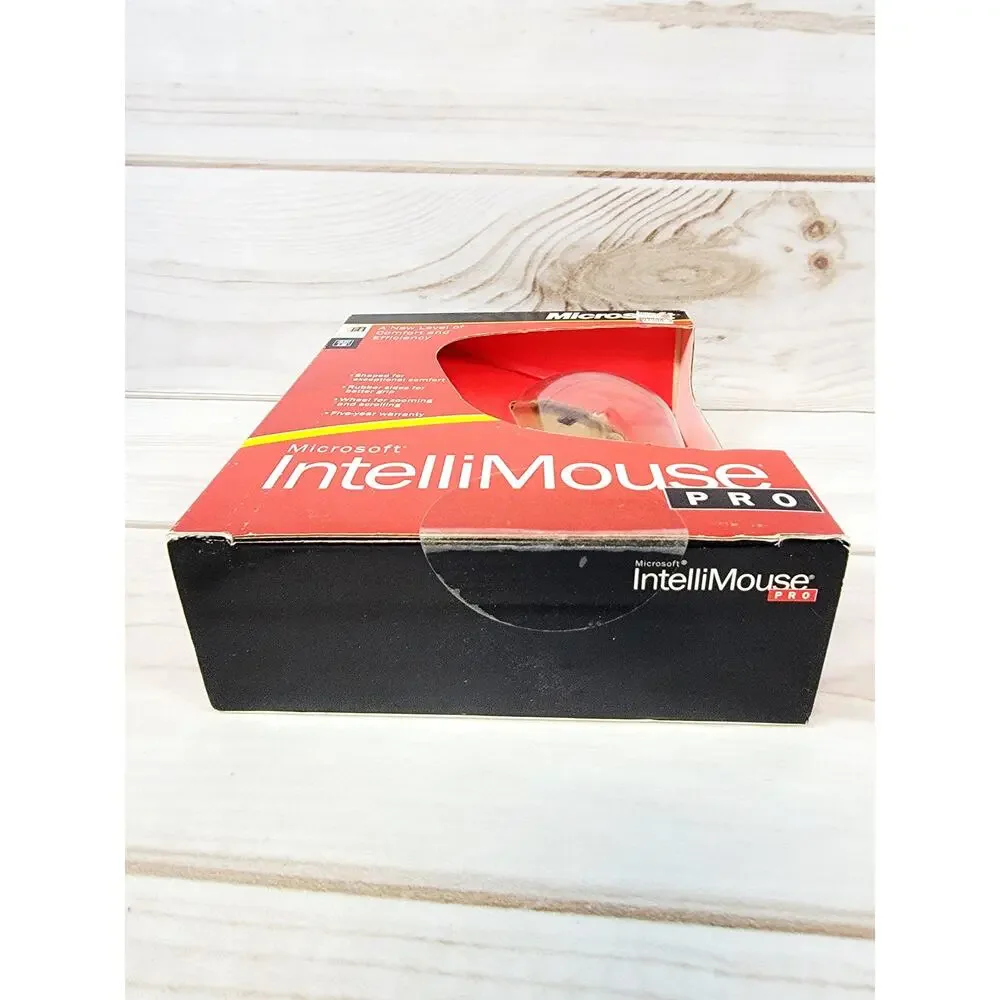 Microsoft IntelliMouse PRO for Windows 1998 Original Box, Manual & Receipt READ